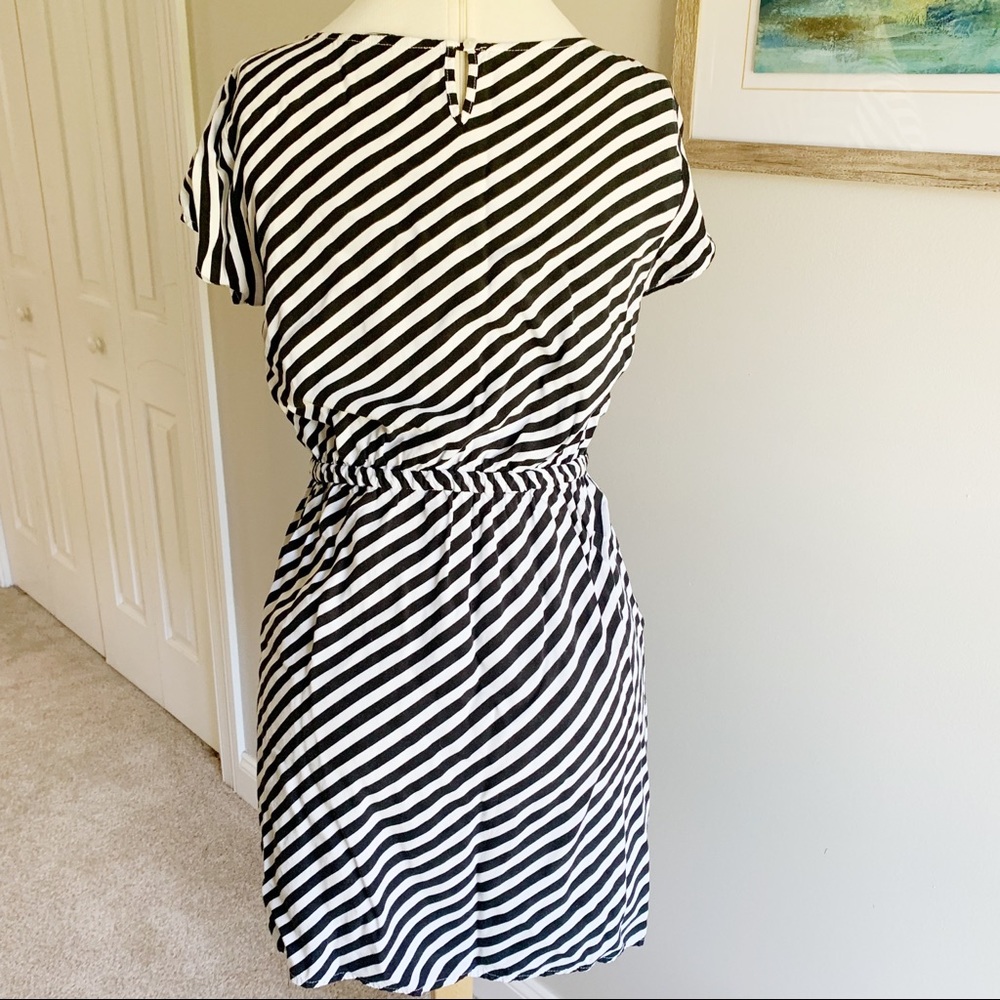 J. Crew White and Black Stripe Dress - Picture 2 of 4